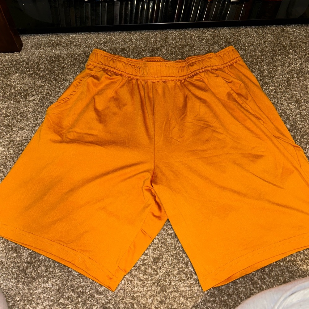 Orange athletic shorts